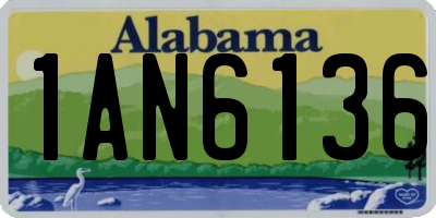 AL license plate 1AN6136