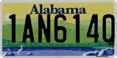 AL license plate 1AN6140