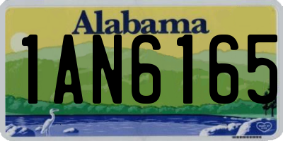 AL license plate 1AN6165