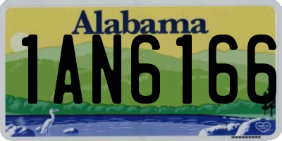 AL license plate 1AN6166