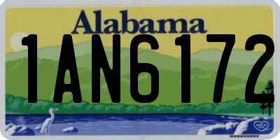 AL license plate 1AN6172