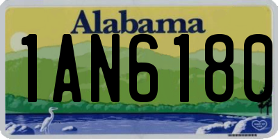 AL license plate 1AN6180
