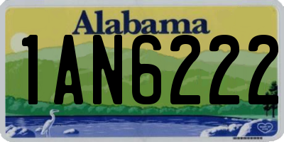 AL license plate 1AN6222