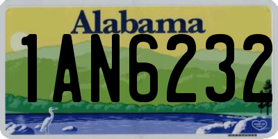 AL license plate 1AN6232