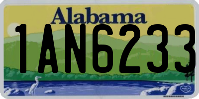 AL license plate 1AN6233