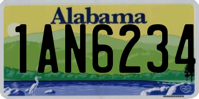 AL license plate 1AN6234