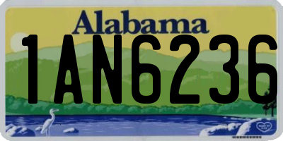 AL license plate 1AN6236