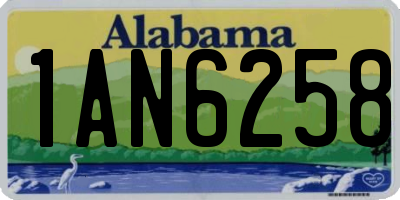 AL license plate 1AN6258