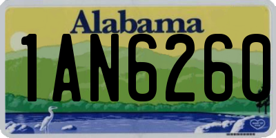 AL license plate 1AN6260