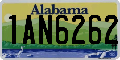 AL license plate 1AN6262