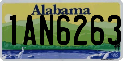 AL license plate 1AN6263
