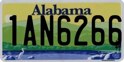 AL license plate 1AN6266