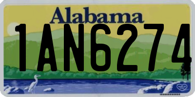 AL license plate 1AN6274