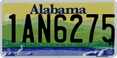 AL license plate 1AN6275