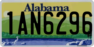 AL license plate 1AN6296