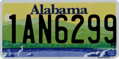 AL license plate 1AN6299