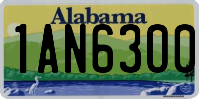 AL license plate 1AN6300
