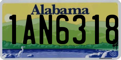 AL license plate 1AN6318