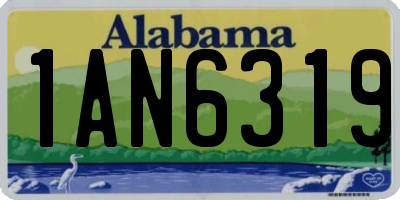 AL license plate 1AN6319