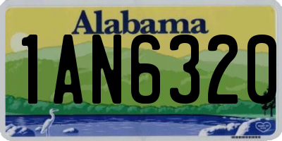 AL license plate 1AN6320