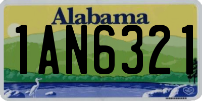 AL license plate 1AN6321