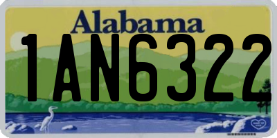 AL license plate 1AN6322