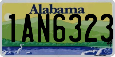 AL license plate 1AN6323