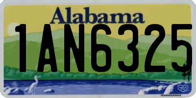 AL license plate 1AN6325