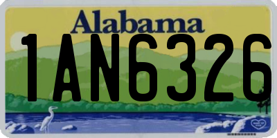AL license plate 1AN6326