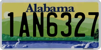 AL license plate 1AN6327