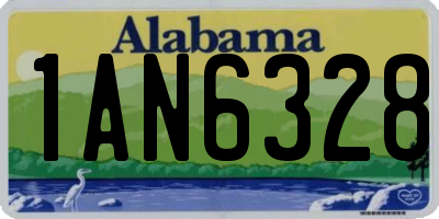 AL license plate 1AN6328