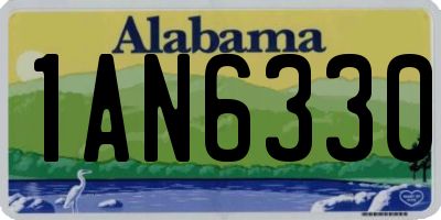 AL license plate 1AN6330