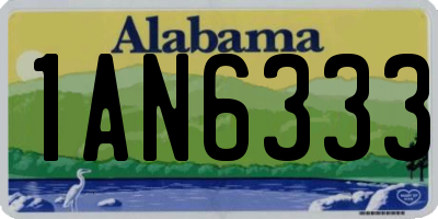 AL license plate 1AN6333