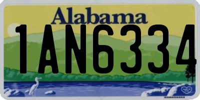 AL license plate 1AN6334