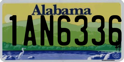 AL license plate 1AN6336