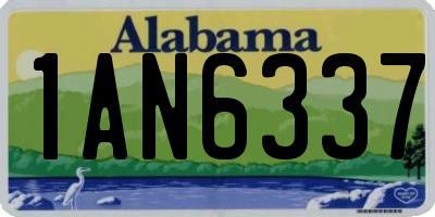 AL license plate 1AN6337