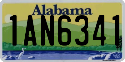 AL license plate 1AN6341