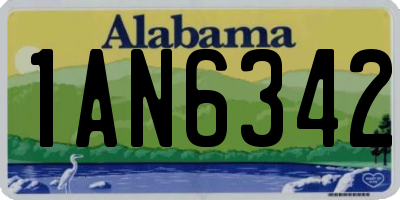 AL license plate 1AN6342