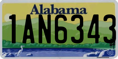 AL license plate 1AN6343