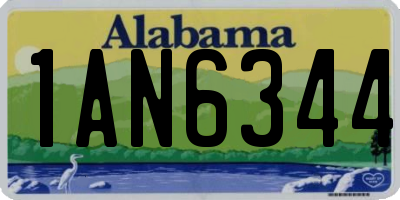 AL license plate 1AN6344