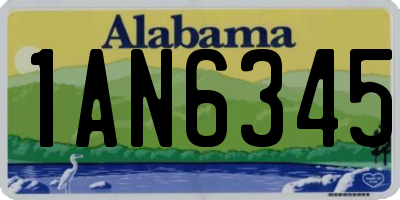 AL license plate 1AN6345