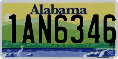 AL license plate 1AN6346