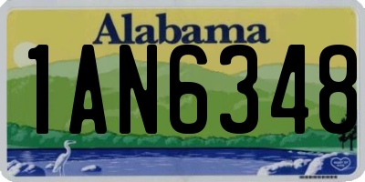 AL license plate 1AN6348
