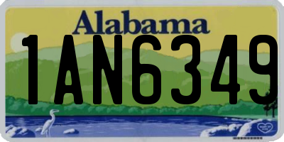 AL license plate 1AN6349