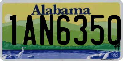 AL license plate 1AN6350