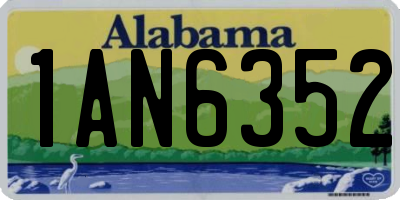 AL license plate 1AN6352