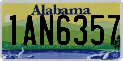 AL license plate 1AN6357