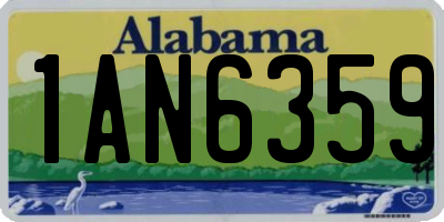 AL license plate 1AN6359