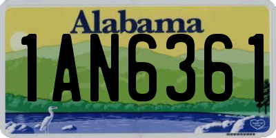 AL license plate 1AN6361