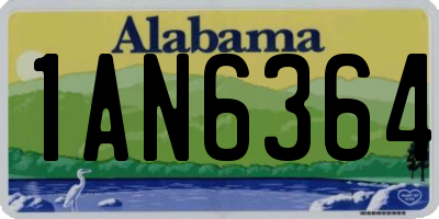 AL license plate 1AN6364
